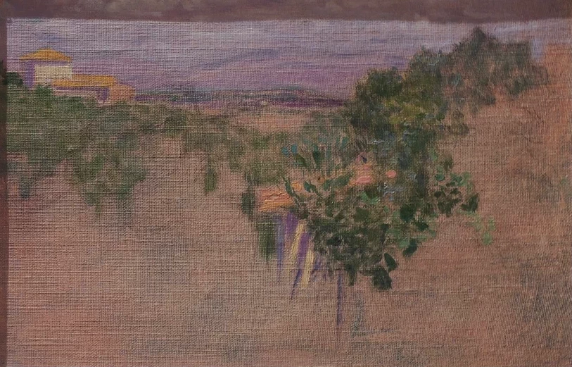 Casa della Farnia da lontano - Museo Giorgio Kienerk, Fauglia, Pisa